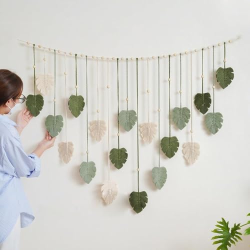 inodiref Tapiz Decoración de Pared Tapiz de pared de macramé Deco...