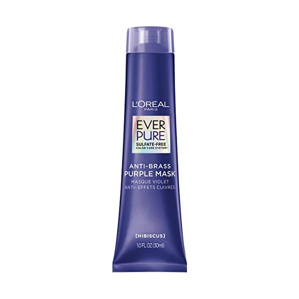LOreal-Paris-EverPure-Ultra-Pigmented-Anti-Brass-Purple-Rinse-Out-Mask-for-Bleached-Blonde-or-Highlighted-Hair-3-Ounce L'Oreal Paris EverPure Ultra Pigmented Anti Brass Purple Rinse-Out Mask for Bleached, Blonde or Highlighted Hair, 3 Ounce