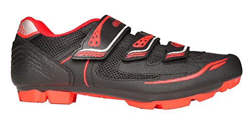Gavin Off Road Mountain Cycling Shoes MTB Black/Red