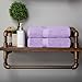 SUPERIOR Egyptian Cotton Pile Bath Towel Set of 2, Ultra Soft Luxury Towels, Thick Plush Essentials, Absorbent Heavyweight, Guest Bath, Hotel, Spa, Home Bathroom, Shower Basics, Purple