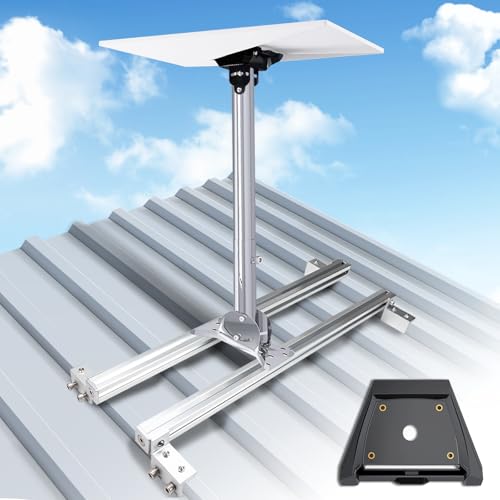 Ybervont Adjustable Stainless Steel Starlink Gen 3 Roof Mount for Standing Seam Metal Roof, 0-30 Adapter