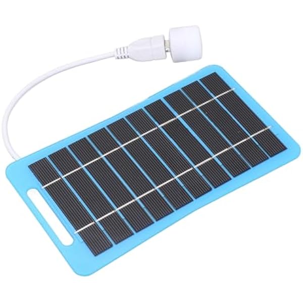GLOGLOW Przenośna ładowarka USB do Panelu Słonecznego 5 W ze światłem, Monokrystaliczny Zewnętrzny Panel Słoneczny na Kemping, ładowarka 5 V do Ogrodów i Tarasów