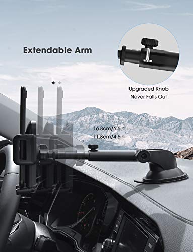 Vssmssa Phone Mount For Car,Car Phone Holder Mount With Strong Suction Cup Dashboard Windshield Phone Mount Compatible With Iphone 14 13 12 11 Pro Max, Galaxy Note 20 S20 S10 And More #TOP3