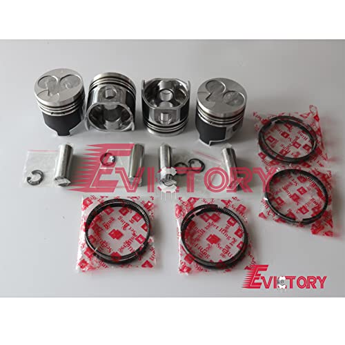 Pistone diesel delle componenti del motore V1505 V1505T e anello pistone +0,50 per l'escavatore V1505-T di kubota