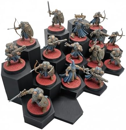 WarSplay Classic - Miniature Display Stand up to 32mm – Modular Model Rack for Painted Minis | Squad Tray & Hobby Organiser for Tabletop Skirmish Games