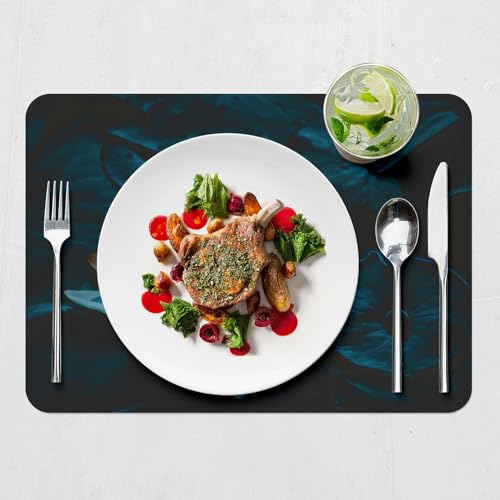 Sets de table en liège napperons fleur de lotus pour repas nature - 7