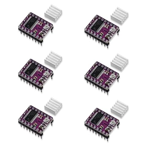 Podazz 6Pcs DRV8825 Stepper Motor Driver Module for 3D Printer RepRap 4 RAMPS1.4 StepStick with Heat Sink Cover