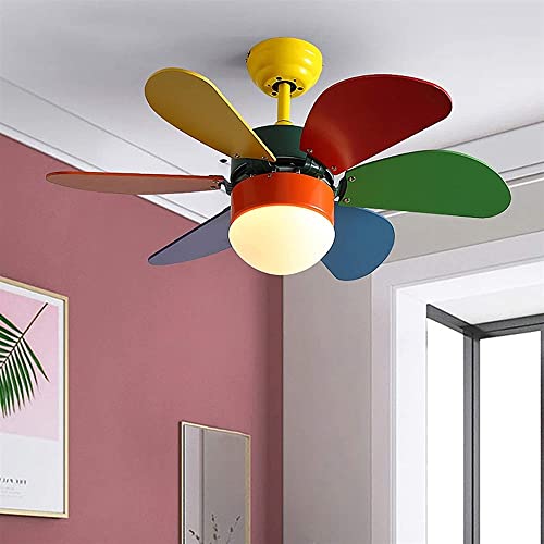 Suspension luminaire ventilateur de plafond avec éclairage LED télécommandé