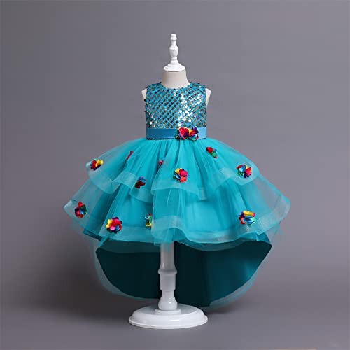 Vêtement de bébé élégant bleu pour robe de princesse Noël