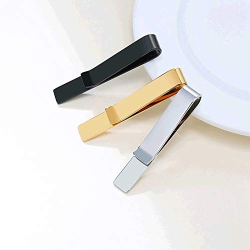 Wyfdp Men Tie Clips For Wedding Anniversary Stainless Steel Metal Regular Tie Bar Jewelry (Color : A) #TOP5