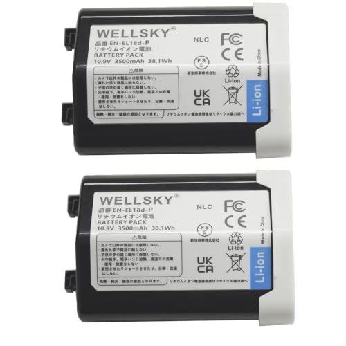 WELLSKY EN-EL18d EN-EL18c EN-EL18b EN-EL18a EN-EL18 [ �p�i�\�j�b�N�Z�� ] �݊��o�b�e���[ 2�� [ �����i�Ɠ����悤�g�p�\ �����[�d��ŏ[�d�\ �c�ʕ\���\ ] �j�R�� D4 / BL-5 / B