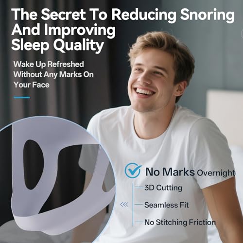 image for REROIO Chin Strap for Sleeping with 4-Side Adjustment, Anti Snoring Ch