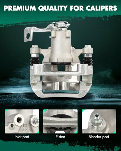 Image of SCITOO 19B6789A 19B6788A Rear Left & Right Disc Brake Calipers w /Bracket Fit For Kia For Soul 2014-2018, Single Piston