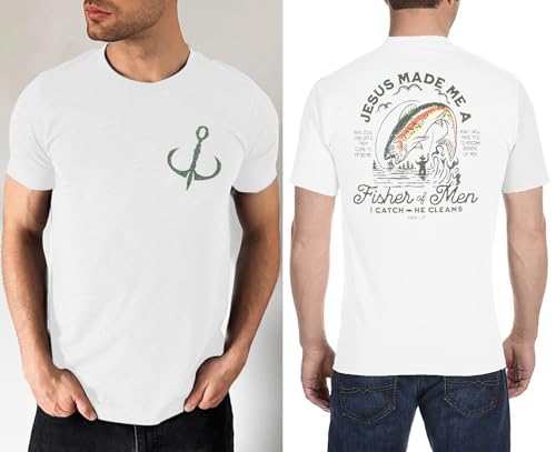 Dad Shirt for Men Christian Fishing Tees Father's Day Tshirt Papa Birthday Gift Short Sleeve Top2