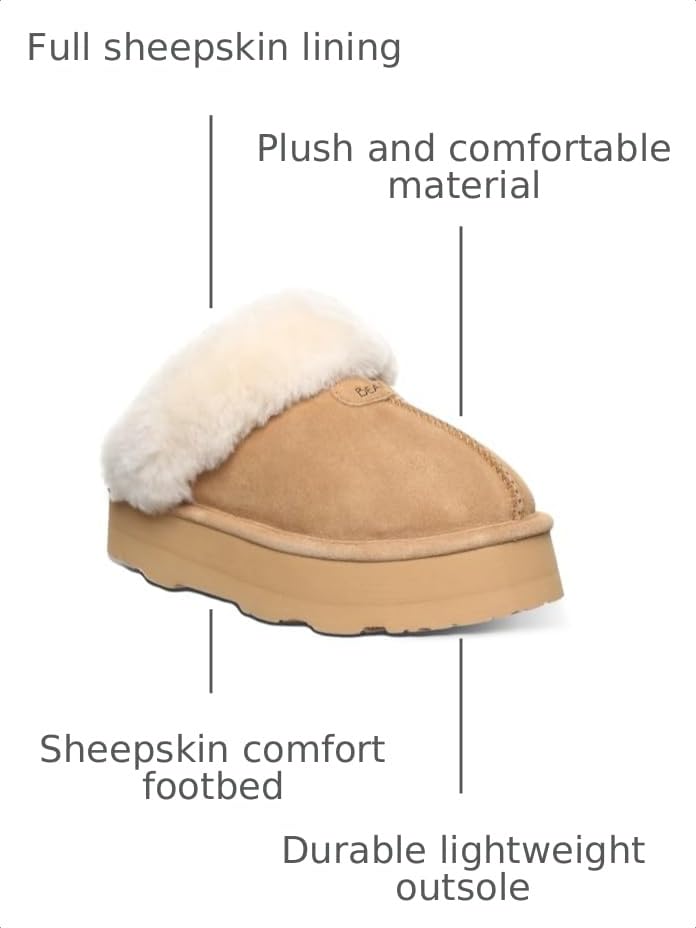 Image of BEARPAW Women's Retro Loki Slippers | Cozy Indoor & Outdoor Shoes, Warm Wool Blend Lining, Lightweight EVA Outsole, Indoor & Outdoor Comfort