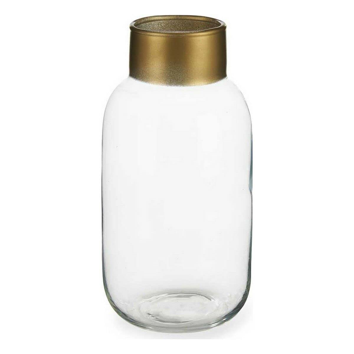 Jarrón dorado de vidrio Gift Decor 11,5x24x11,5cm florero cristal comedor