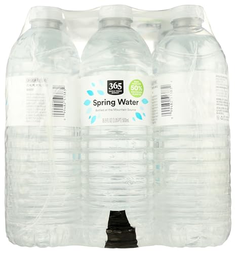 Image of 365 by Whole Foods Market Spring Water Flat Cap RPET 16.9FZ 12PK, 16.9 FZ