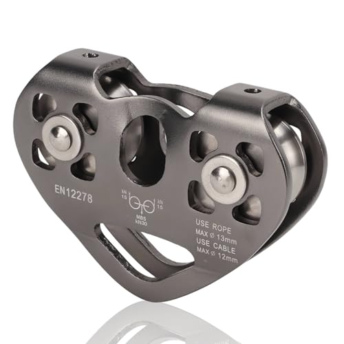 Polea de Tirolesa, polea de línea de tirolina, poleas giratorias de Tirolesa Aluminio de trepapor