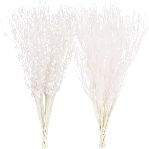 Sea Team 12er-Pack Künstliche Glitzer-Beeren-Stielornamente,...