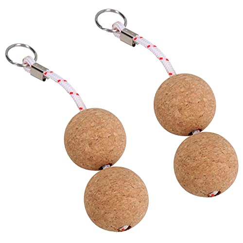 Porte-clés flottant liège double boule pour une flottaison maximale en mer