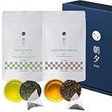 Asayu Japan Green Tea Set - Daily Essentials Duo Gift Box ( Japanese Gyokuro and Hojicha) 30 Tea Bags 100% Made in Japan, Premium Shade Grown Tea for Morning and Roasted Green Tea for Evening - Daily Essentials Duo