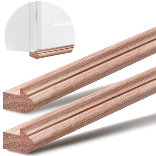 DoubleFill Cabinet Light Rail Molding 2 Pack 47" Red Oak Wood Trim
