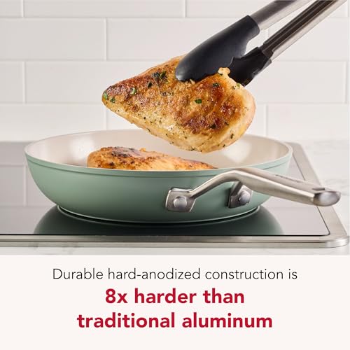 Image of KitchenAid Hard-Anodized Ceramic Non Stick Frying Pans, 10 inch Cardamom