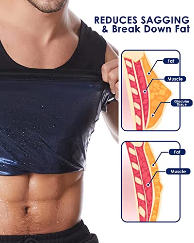 CGTFY Gynecomastia Compression Shirts Men Tank Top Sauna Sweat Shirts,Slimming Body Shaper Vest for Men2