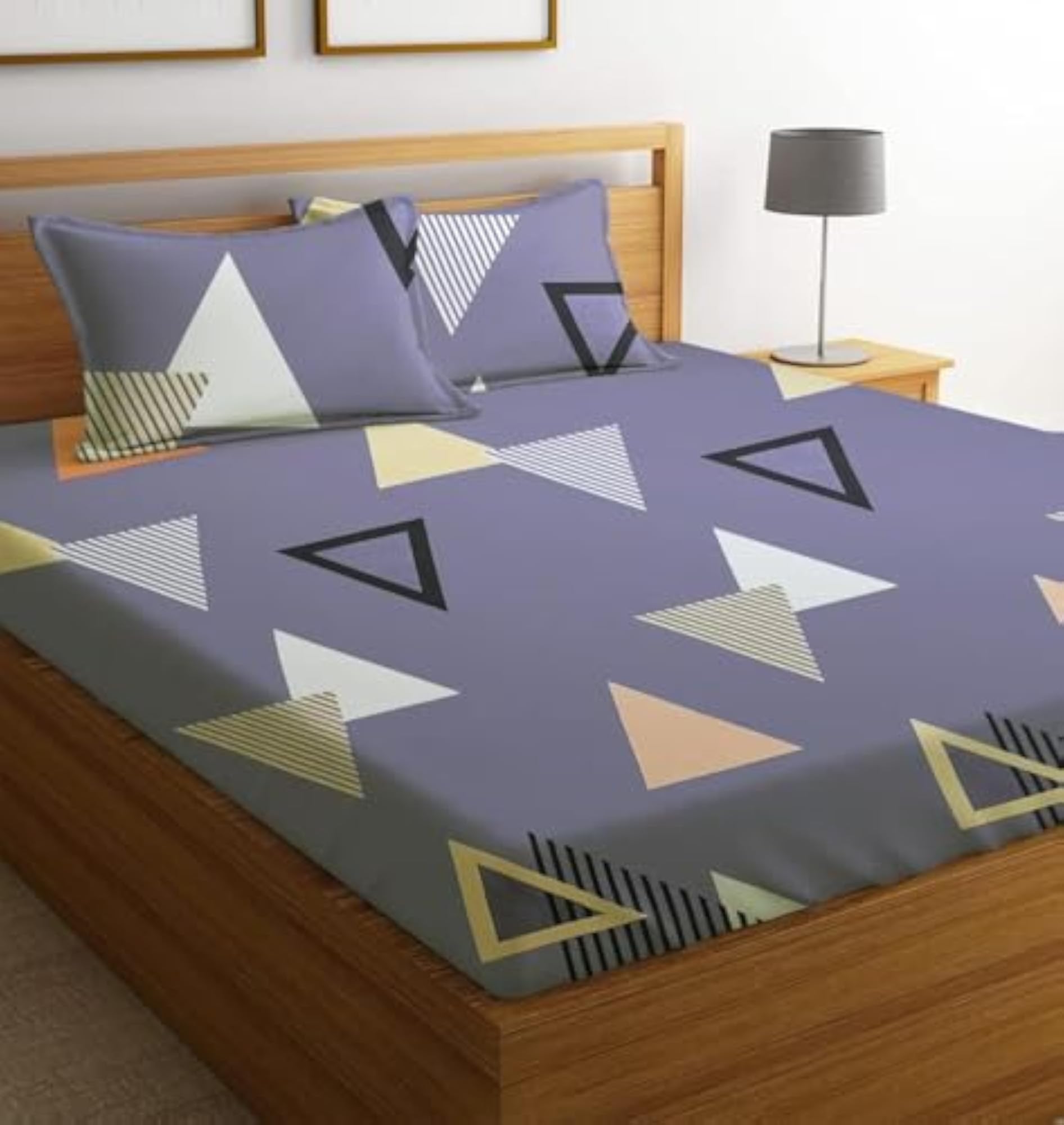 Prime Collections 160tc Pure Microfiber Glace Cotton Double Bedsheet