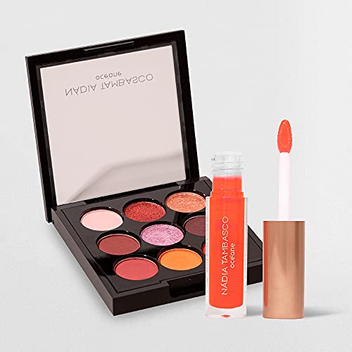 Kit Paleta de Sombras To Go Fire + Brilho Labial Astral Nádia Tambasco By Océane (2 Produtos)