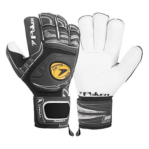 Luva Goleiro Poker Champion 5 Preto Profissional