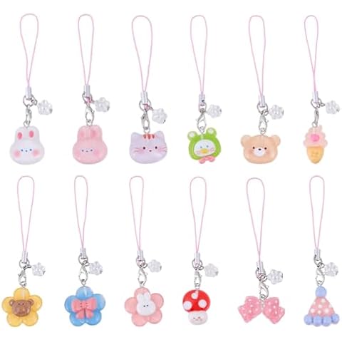 GOMAKERER 12 Pcs Cute Animal Phone Charms Cover