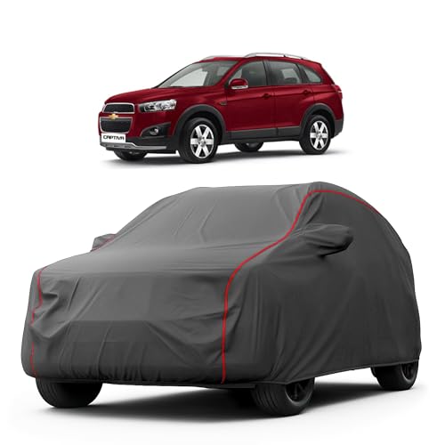 Image of Heavy-Duty Car Cover for Compatible with Chevrolet Captiva (2008 to 2025 All Models) Deluxe Car Protection Cover - Waterproof & UV-Resistant All-Season Exterior Protection