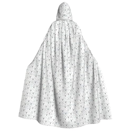 Cape à capuche unisexe 190 cm imprimé flèches triangles