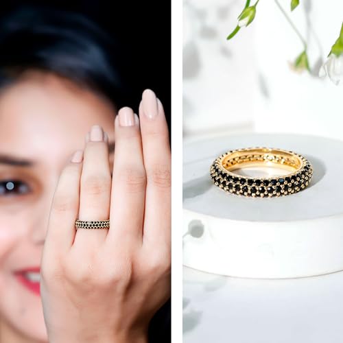 Lab Created Black Diamond Eternity Ring in Gold for Women, 2.25 cttw, Aaaa Quality2