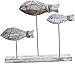 FRECI Nautical Theme Hand Carved Wooden Fish Decoration Wood Fish Home Decor Table Centerpiece - 3 Fishes