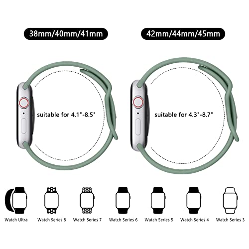 Image of Tobfit 3-Pack Strap Compatible with Apple Watch Series 10 /9 /8 /7 /6 /5 /4 /3 /2 /1 /SE 1 2 - 38mm /40mm /41mm /42mm /44mm /45mm /49mm Replacement Band for Men & Women (Smartwatch Not Included)