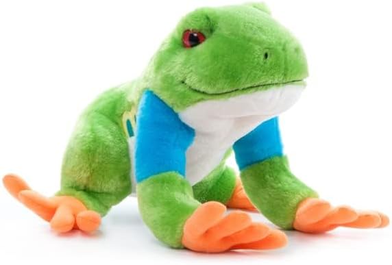 The Petting Zoo Red-Eyed Tree Frog Stuffed Animal Plushie, Wild Onez, 12 in | Red-Eyed Tree Frog Realistic Wildlife Zoo Animals by Zoologee. Great Toys for Girls and Boys. Plush Gifts for Kids - view 3