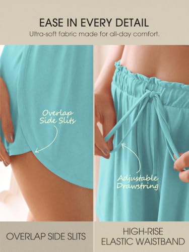 Image of ODODOS Modal Soft Lounge Shorts for Women Drawstring High Waist Casual Sleepwear Lightweight Cozy Pajama Bottom