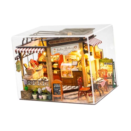 Oshhni Kit de casa de muñecas en Miniatura, Modelo de casa de muñecas de Madera, Modelo de con Adornos para Adultos, niños, niñas, Amigos, Regalos
