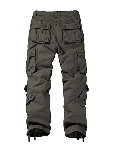 Image of Match Men's Wild Retro Multi-Pockets Utility Casual Cotton Cargo Trousers #3357