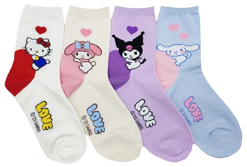 Image of JJMax Women's Kitty Cute Cartoon Cotton Blend Ankle Socks Sets