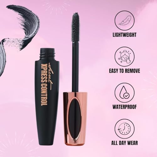 Two Pack: Silk Fiber Mascara 4D, Lengthening and Thickening, Secret Xpress Control - Long Lasting & Smudge-Proof, All Day Exquisitely Full, Long, Thick, Lashes