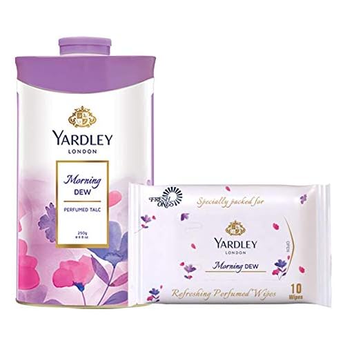 Yardley London Morning Dew Perfumed Talc for Women 250g with Yardley