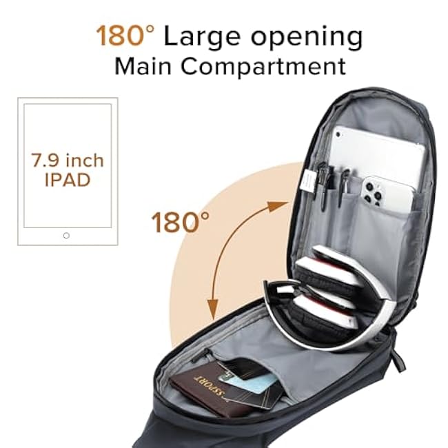 Small Sling Shoulder Crossbody Bag Men Women One Strap Casual Chest Bags Slim Backpack for Outdoor Travel Biking