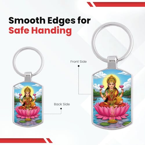 Image of Stylish Metal Keychains with Permanent Glossy Print - Inspirational Quotes & Spiritual Designs - Perfect Key chains for loved ones, Personal Use, Gifts & Return Gifts