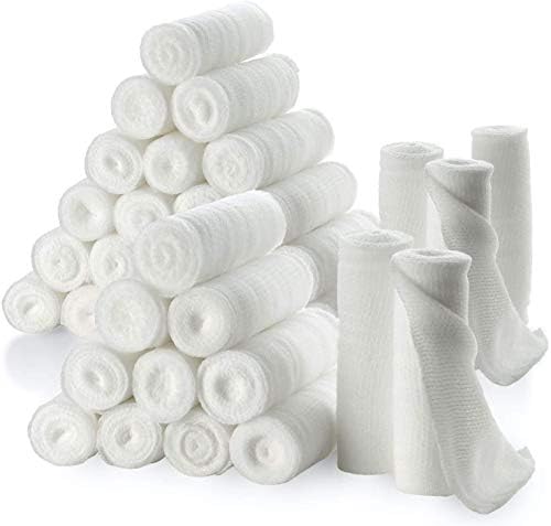 Gauze Bandage Rolls - 4 Yards Per Roll of Sterile Medical Grade Gauze Bandage and Stretch Bandage Wrapping for Dressing All Types of Wounds and First Aid Kit by MEDca, (2" Pack of 12)