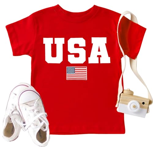 USA Shirt Toddler Boys Girls American Flag Tshirt 4th of July Shirt Kids Patriotic Tee Tops