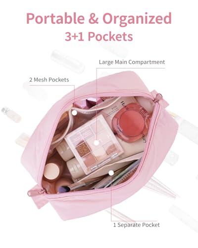 Narwey Puffer Travel Tote Bag with Puffy Makeup Bag4