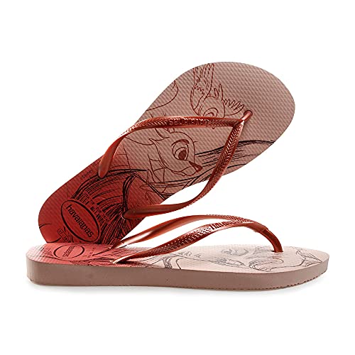 Chinelo Slim Princesas, Havaianas, Feminino, Rosa Ballet/ Dourado Blush, 35/36